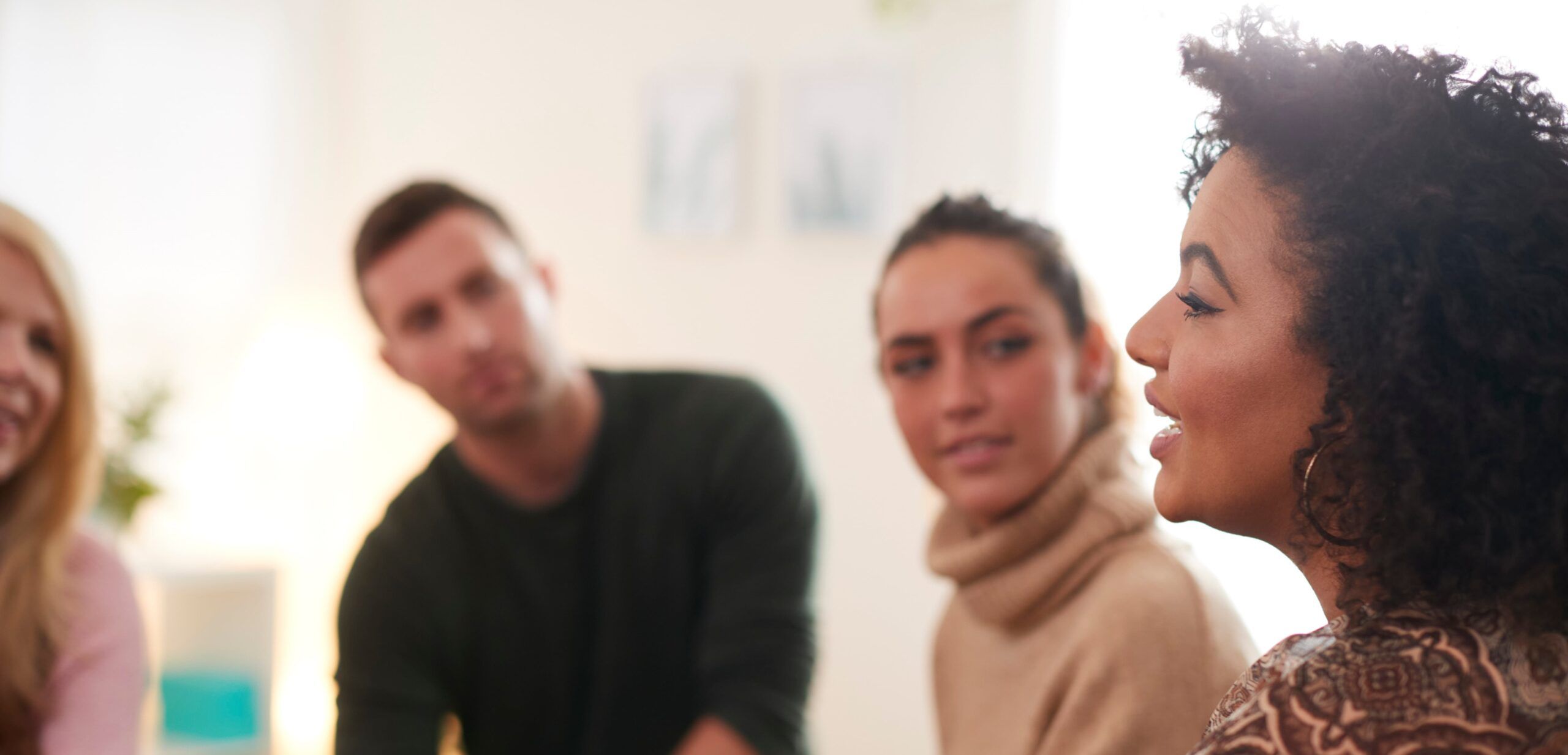 Group in recovery after cocaine treatment in Los Angeles California