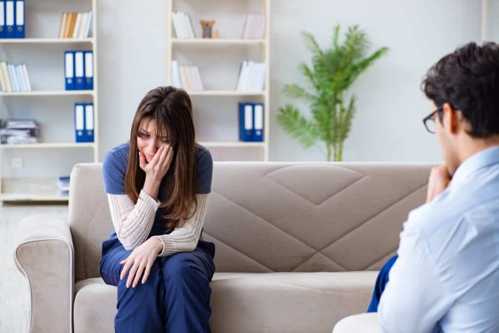 Woman receiving trauma therapy in Los Angeles California