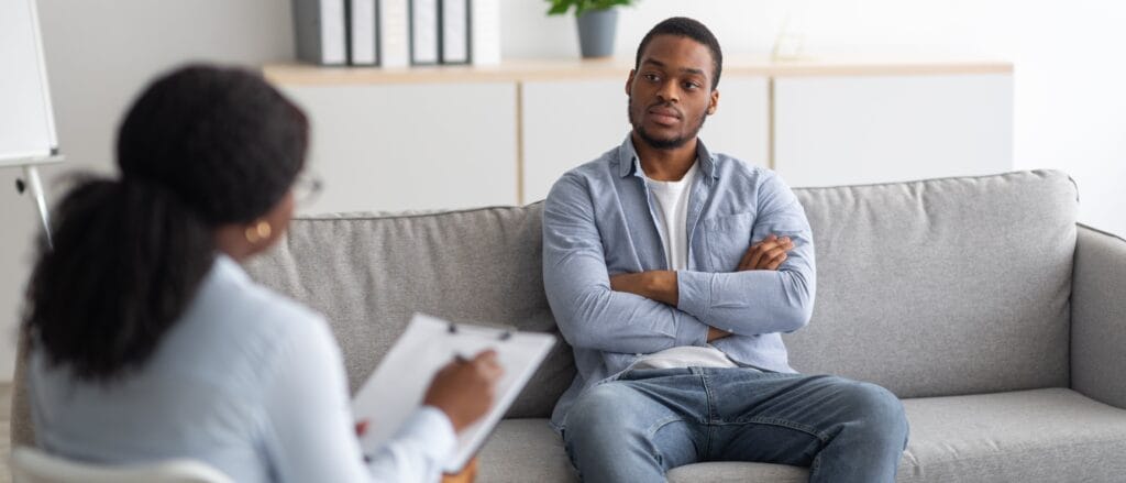 Man using Cigna rehab coverage