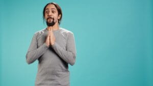 Man who is in early recovery from addiction is experiencing the pink cloud
